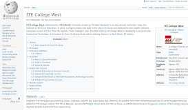 
							         ITE College West - Wikipedia								  
							    