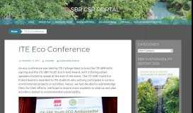 
							         ITE Eco Conference | SBR CSR Portal								  
							    