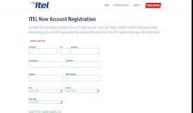 
							         ITEL Now Account Registration - ITEL								  
							    