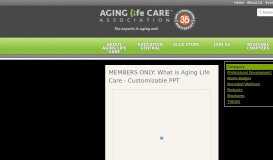 
							         Item Detail - MEMBERS ONLY: What is Aging Life Care ...								  
							    