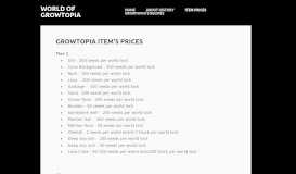 
							         Item Prices - World of Growtopia								  
							    