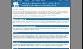 
							         Item Type Tutorials - CSDE Comprehensive Assessment Program portal								  
							    