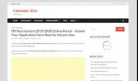 
							         ITF Recruitment 2019/2020 Online Portal - Submit Your Application ...								  
							    