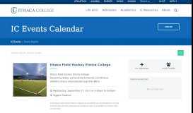 
							         Ithaca Field Hockey Elmira College - IC Events								  
							    