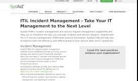 
							         ITIL Incident Management Software | SysAid								  
							    