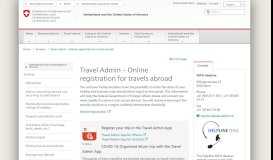 
							         Itineris – Online registration for travels abroad - admin.ch								  
							    