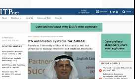 
							         ITS automates systems for AURAK - ITP.net								  
							    