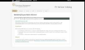 
							         ITS Service Catalog | WebEmployee/Web Advisor - CPCC								  
							    