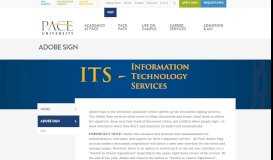 
							         ITS | Services and Support | Adobe Sign | PACE UNIVERSITY								  
							    
