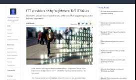 
							         ITT providers hit by 'nightmare' DfE IT failure | Tes News								  
							    
