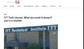 
							         ITT Tech closure: What you need to know if you're a student | WHNT.com								  
							    