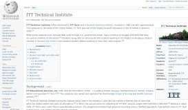 
							         ITT Technical Institute - Wikipedia								  
							    