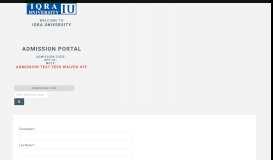 
							         IU Admission's Portal - Iqra University								  
							    