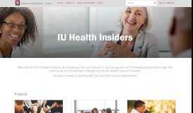 
							         IU Health Insiders								  
							    