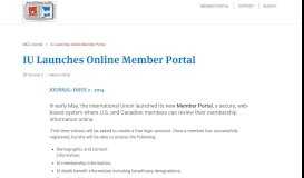 
							         IU Launches Online Member Portal | International Union of Bricklayers ...								  
							    