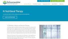 
							         IV Nutritional Therapy — Dr. Michael Schoenwalder, D.O.								  
							    