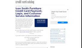 
							         Ivan Smith Furniture Credit Card Payment, Login, and ...								  
							    