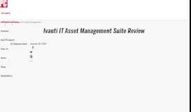 
							         Ivanti IT Asset Management Suite Review & Rating | PCMag.com								  
							    