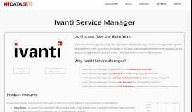 
							         Ivanti Service Manager - Dataseti								  
							    