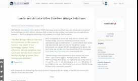 
							         Iveco and Astrata Offer TomTom Bridge Solutions | Business Wire								  
							    