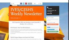 
							         IVES/GJSHS Weekly Newsletter | Smore Newsletters								  
							    