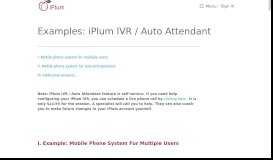 
							         IVR / Auto Attendant Examples | iPlum								  
							    