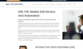 
							         IVR, ITR, Mobile Self-Service And Automation | MicroAutomation								  
							    