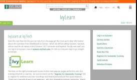 
							         IvyLearn - Ivy Tech Community College of Indiana								  
							    