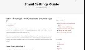 
							         iWon Email Login | www.iWon.com Webmail Sign In - Email ...								  
							    
