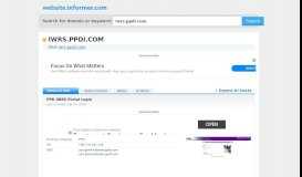 
							         iwrs.ppdi.com at WI. PPD IWRS Portal Login - Website Informer								  
							    
