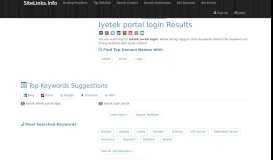 
							         Iyetek portal login Results For Websites Listing - SiteLinks.Info								  
							    