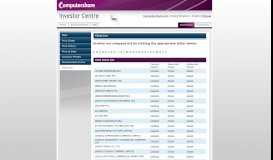 
							         J - Computershare - Shareholder Services - Client List								  
							    