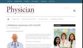 
							         J. Matthew Halverson, DO, FAAFP - Hampton Roads Physician								  
							    