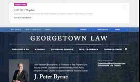 
							         J. Peter Byrne | Georgetown Law								  
							    