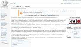 
							         J-W Energy Company - Wikipedia								  
							    