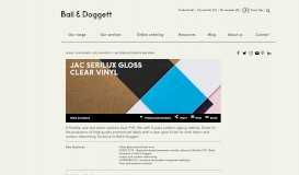 
							         JAC Serilux Gloss Clear Vinyl - Ball & Doggett								  
							    