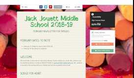 
							         Jack Jouett Middle School 2018-19 | Smore Newsletters for Education								  
							    