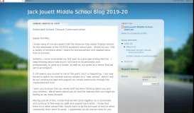 
							         Jack Jouett Middle School Blog 2018-19								  
							    