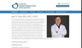 
							         Jack V. Pinto MD, FACC, FSCAI – Illinois Cardiovascular Specialists								  
							    