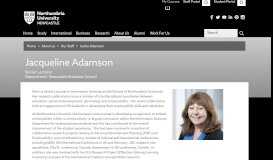 
							         Jackie Adamson - Northumbria University								  
							    