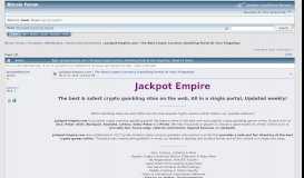 
							         Jackpot-Empire.com | The Best Crypto Currency Gambling Portal At ...								  
							    