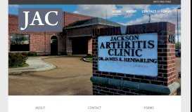 
							         Jackson Arthritis Clinic | James K Hensarling, MD								  
							    