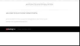 
							         JACKSON COLLEGE OF EDUCATION Student service Portal								  
							    