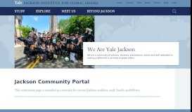 
							         Jackson Community Portal - Yale Jackson Institute for Global Affairs								  
							    