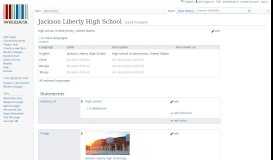 
							         Jackson Liberty High School - Wikidata								  
							    