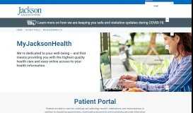 
							         Jackson Medical Group Patient Portal | Jackson Health System								  
							    