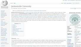 
							         Jacksonville University - Wikipedia								  
							    