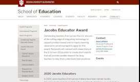 
							         Jacobs Educator Award: Award Programs: Community: School of ...								  
							    