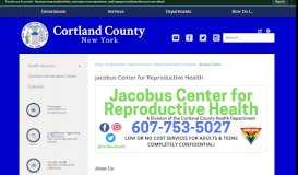 
							         Jacobus Center for Reproductive Health | Cortland County, NY								  
							    