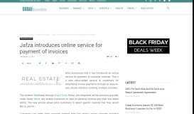 
							         Jafza introduces online service for payment of invoices								  
							    